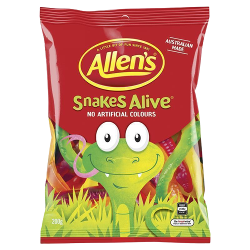Allen's lollies Snakes Alive
