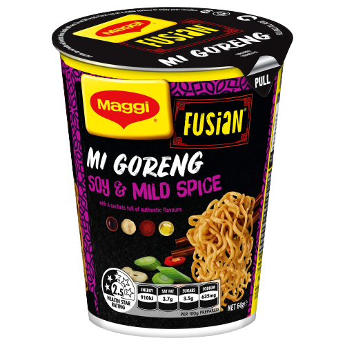 Nestle Maggi Fusian Noodle Cup Soy & Mild Spice